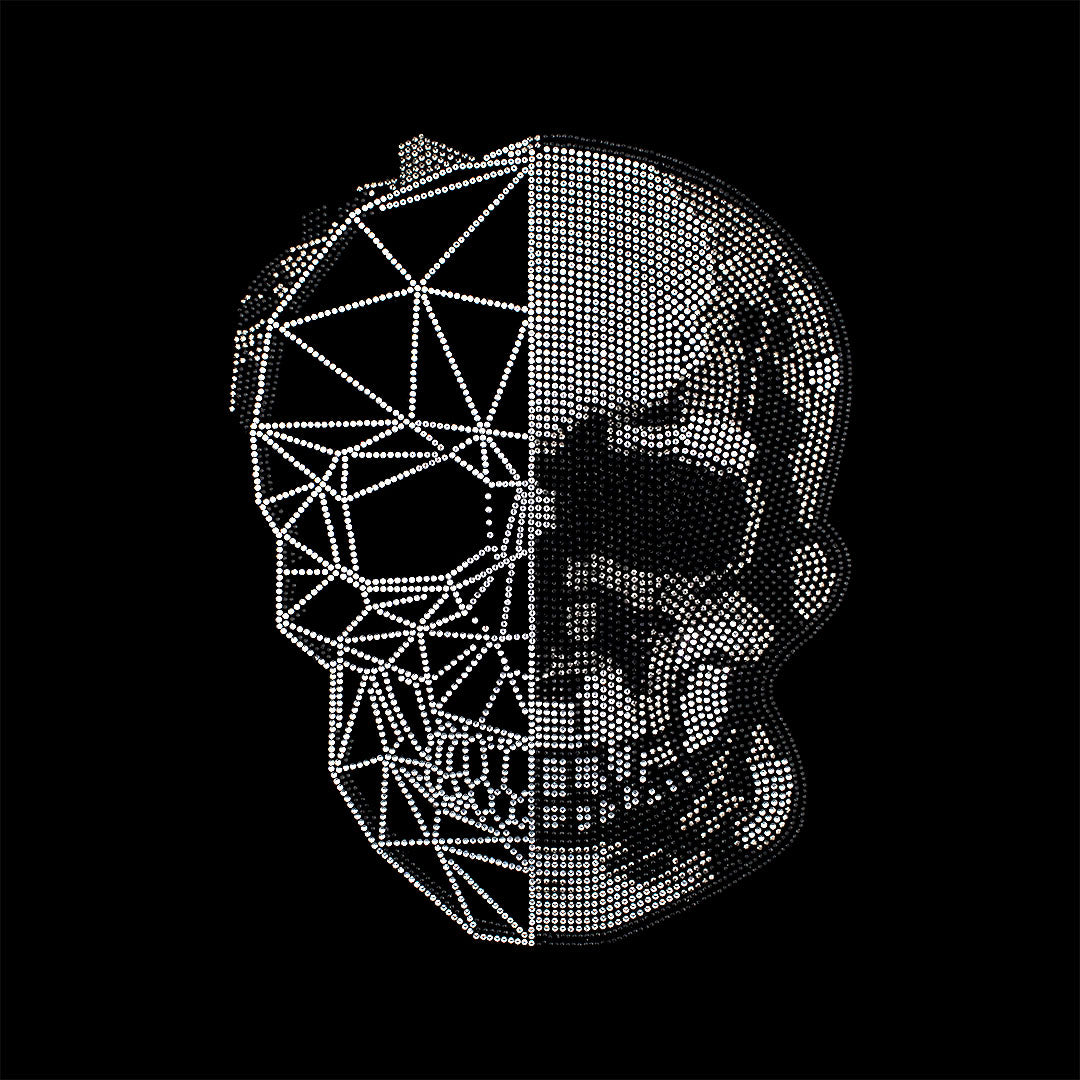 Aplique Calavera Cristal Strass BY DELUXE Chile