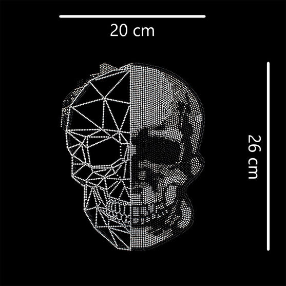 Aplique Calavera Cristal Strass BY DELUXE Chile