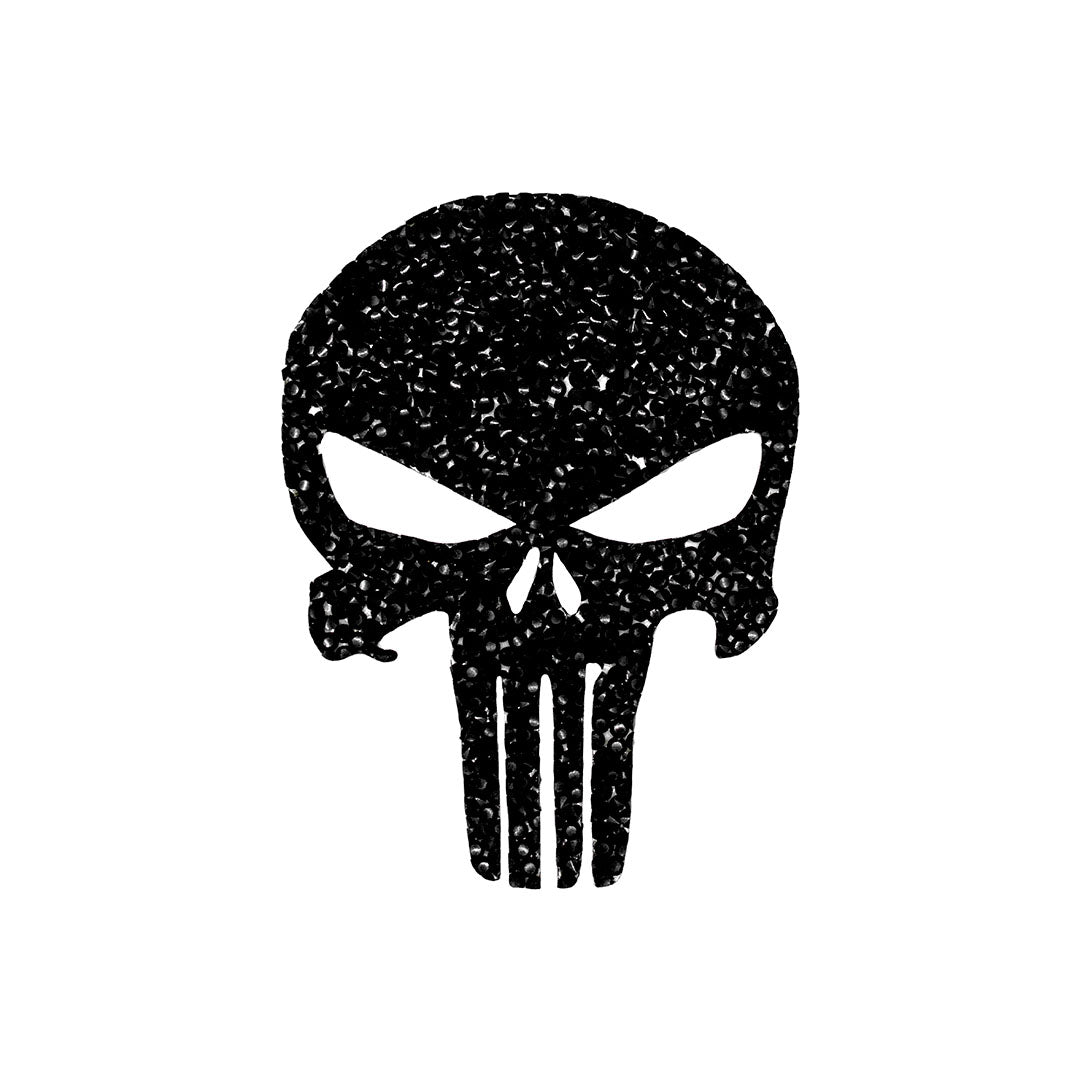 Decoración Calavera Negra Comic Pequeña Cristales
