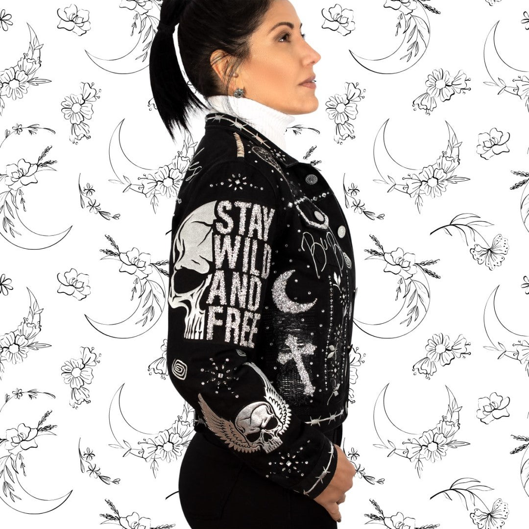 Parche Calavera SWAF Cristales BY DELUXE Chile