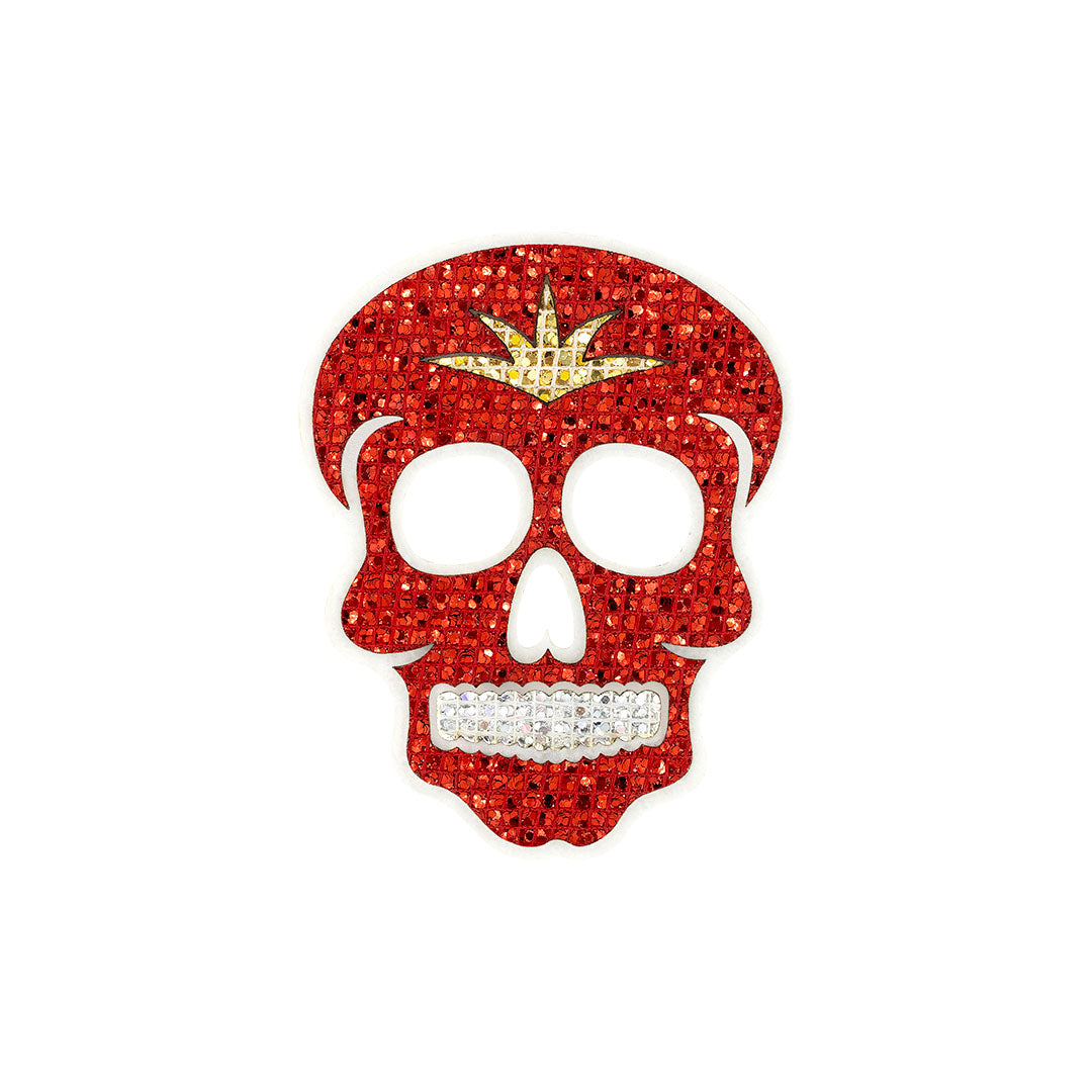 5 Unidades Parche Catrina Pequeña Roja Microlentejuelas BY DELUXE Chile