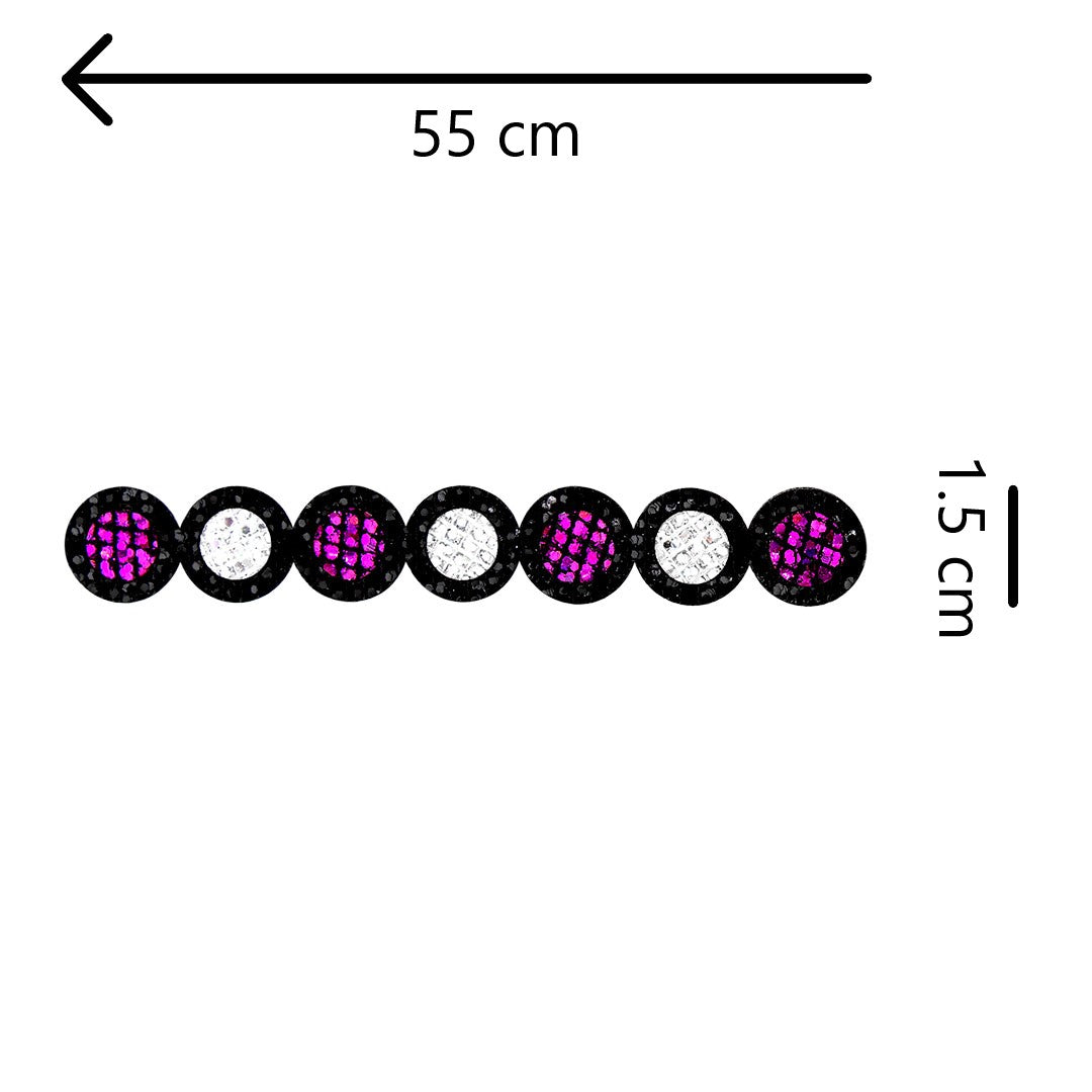 Cinta Círculos Púrpura Plateada Microlentejuelas BY DELUXE Chile