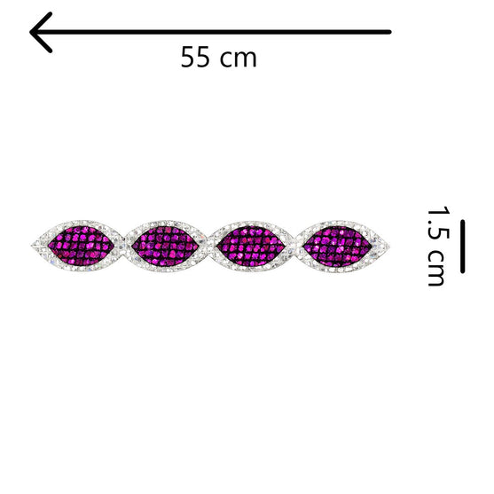 Cinta Cordel Plateada Púrpura Microlentejuelas BY DELUXE Chile