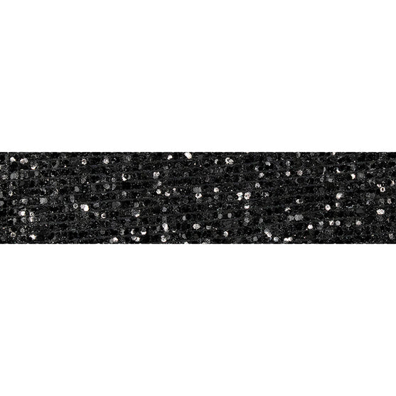 Decoración Cinta Negra Ancha Microlentejuelas