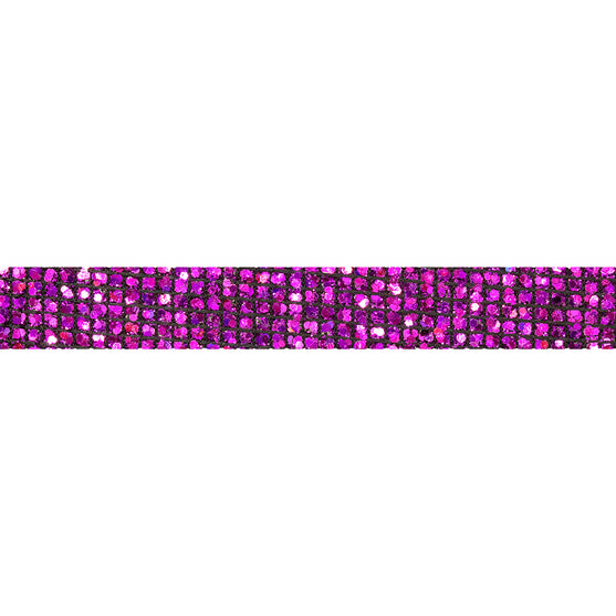 Decoración Cinta Púrpura Microlentejuelas