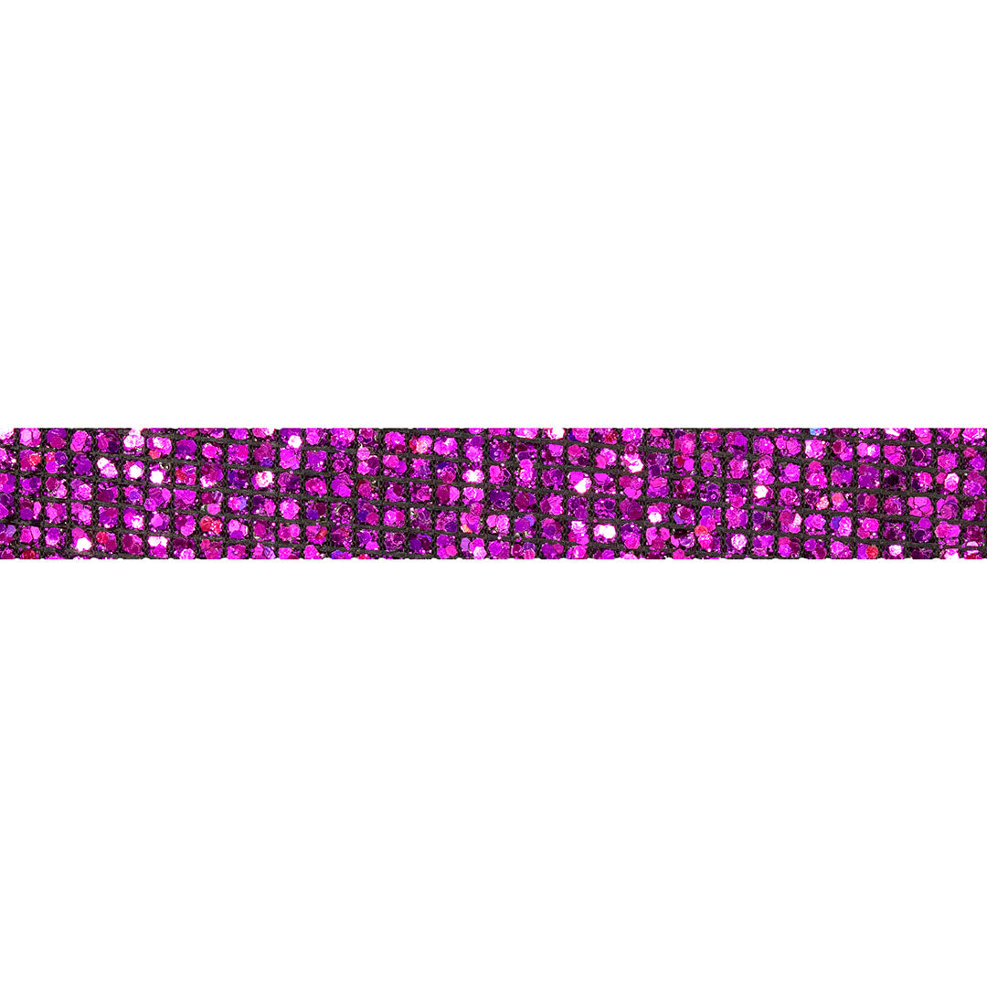 Decoración Cinta Púrpura Microlentejuelas