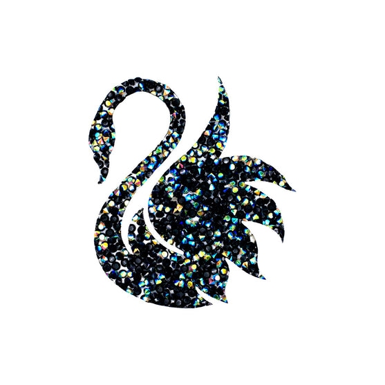 Decoración Cisne Negro Tornasol Cristales