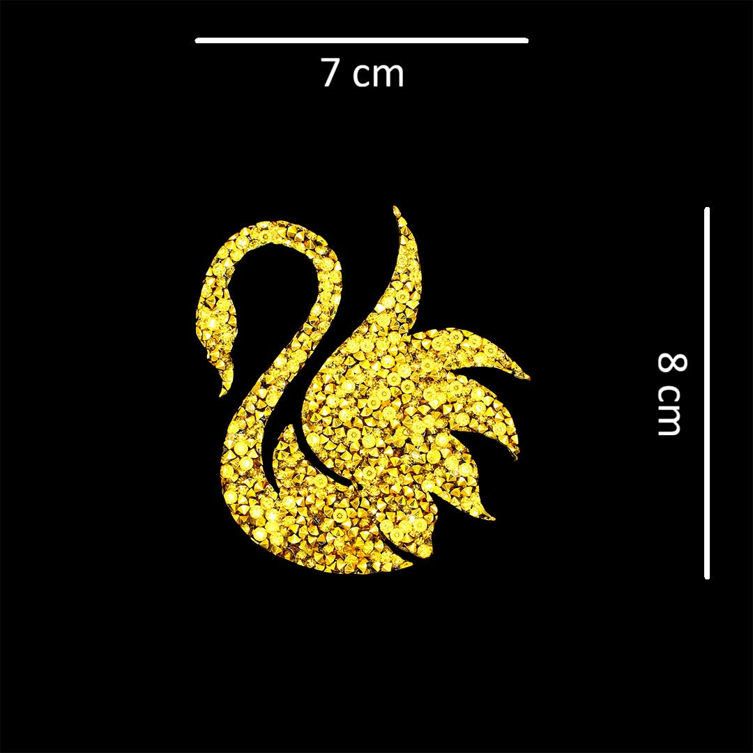 Decoración Cisne Dorado Cristales