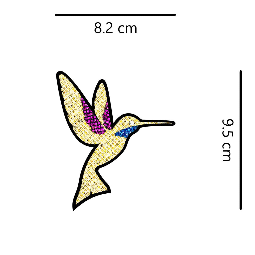 5 Unidades Parche Colibrí Dorado Microlentejuelas BY DELUXE Chile