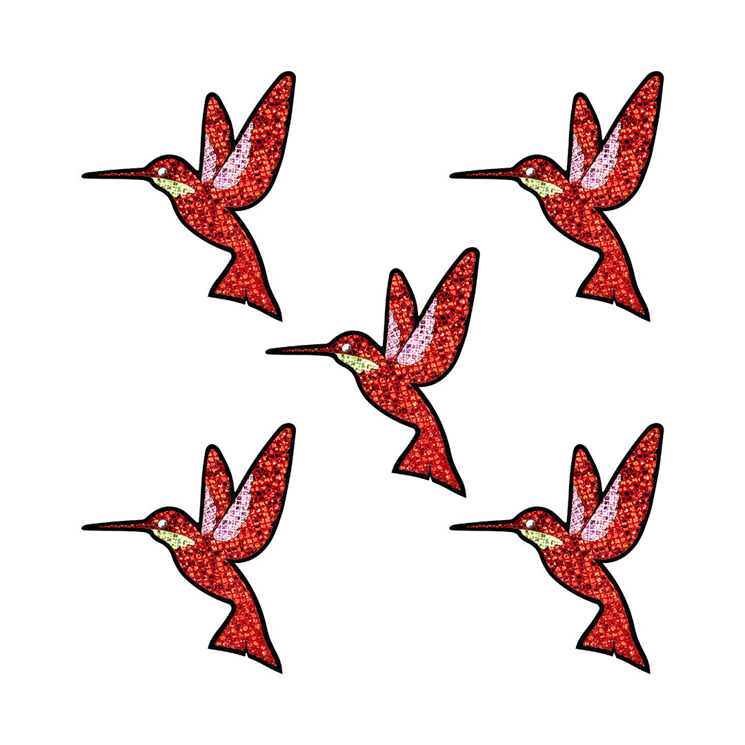 5 Unidades Parche Colibrí Rojo Microlentejuelas BY DELUXE Chile