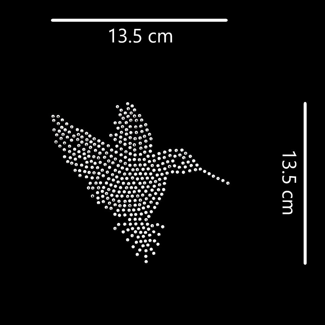 Plantilla 6 Unidades Aplique Colibrí Strass