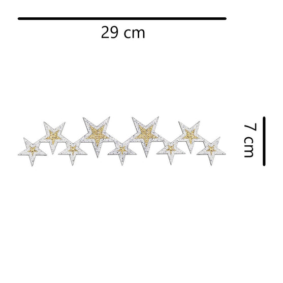 Parche Constelación Plateada Dorada Microlentejuelas BY DELUXE Chile
