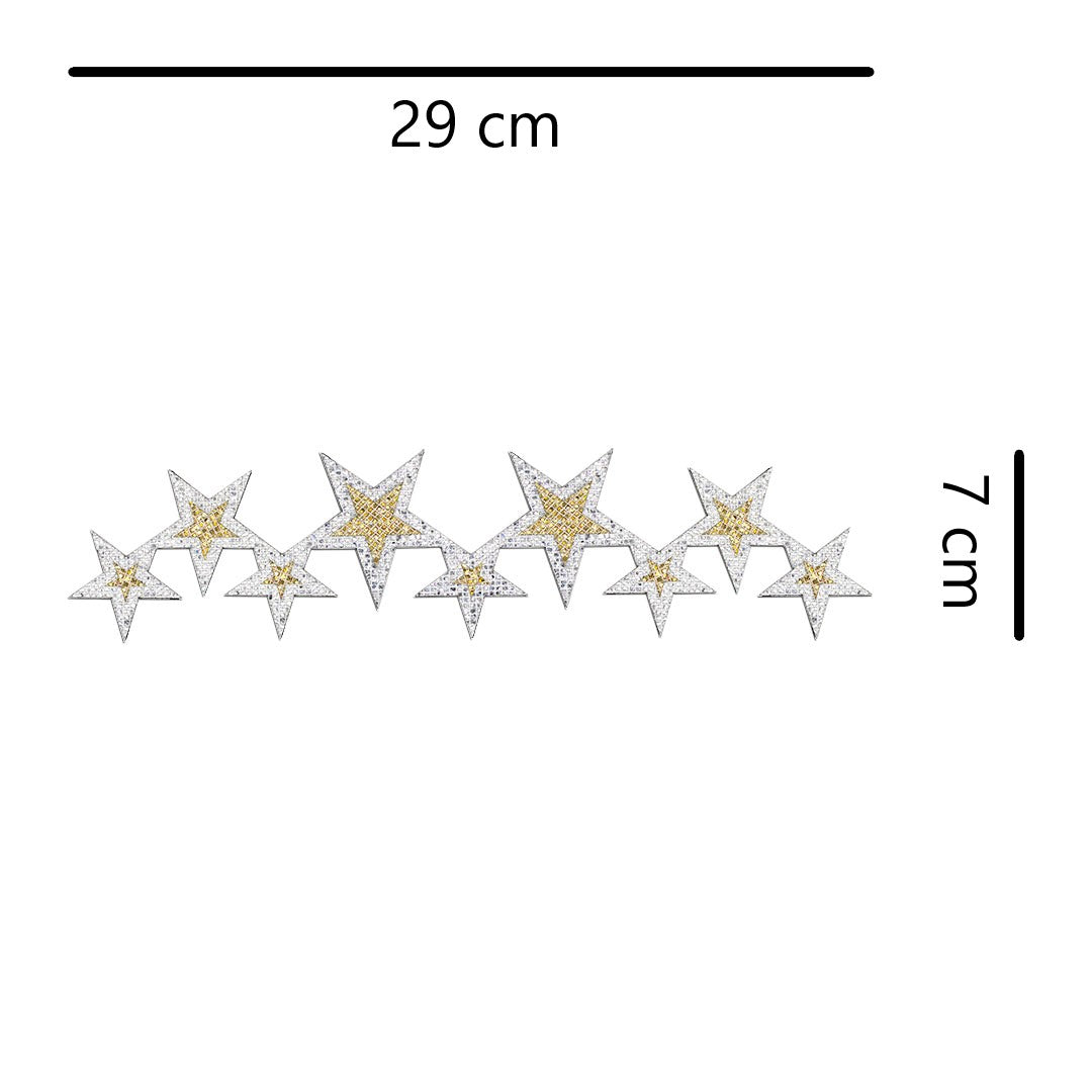 Parche Constelación Plateada Dorada Microlentejuelas BY DELUXE Chile