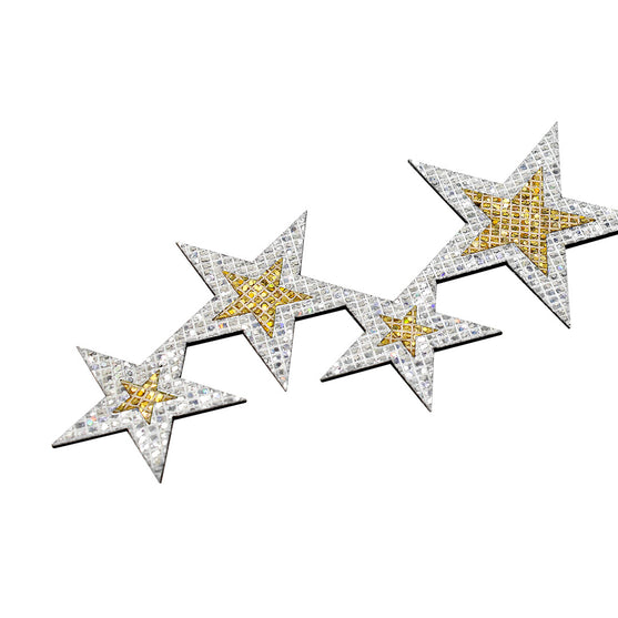 Parche Constelación Plateada Dorada Microlentejuelas BY DELUXE Chile