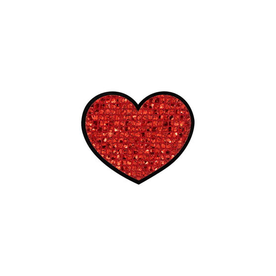 10 Unidades Parche Corazón Rojo Microlentejuelas BY DELUXE Chile