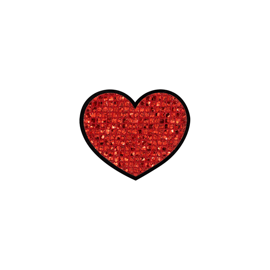 10 Unidades Parche Corazón Rojo Microlentejuelas BY DELUXE Chile