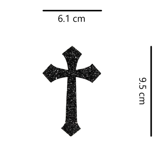 Decoración Cruz Negra Mediana Cristales BY DELUXE Chile