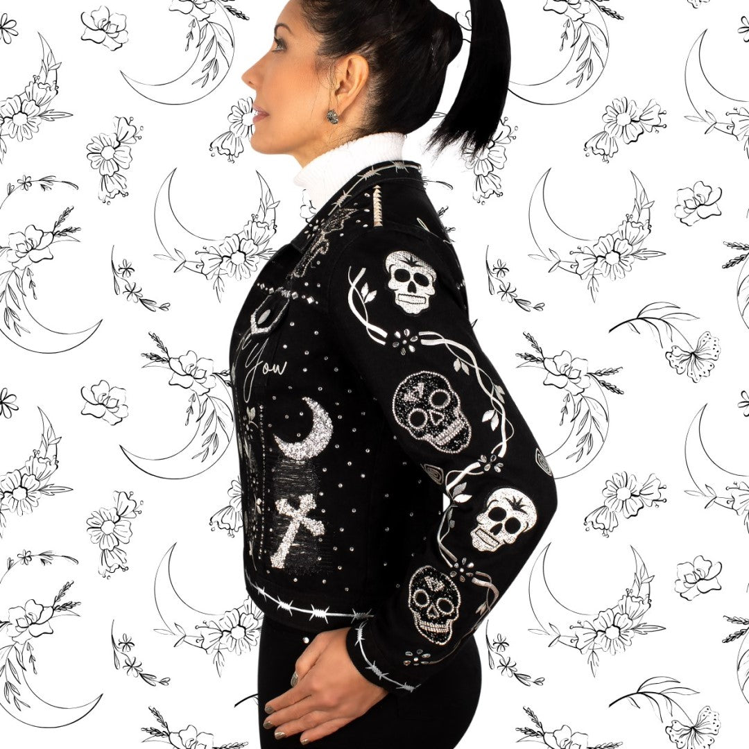 Decoración Cruz Plateada Mediana Cristales BY DELUXE Chile