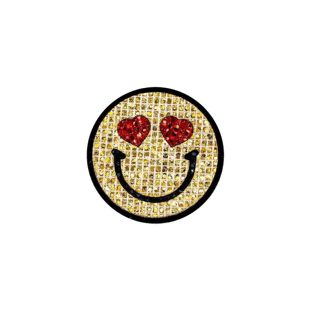 5 Unidades Parche Emoji Enamorado Microlentejuelas BY DELUXE Chile