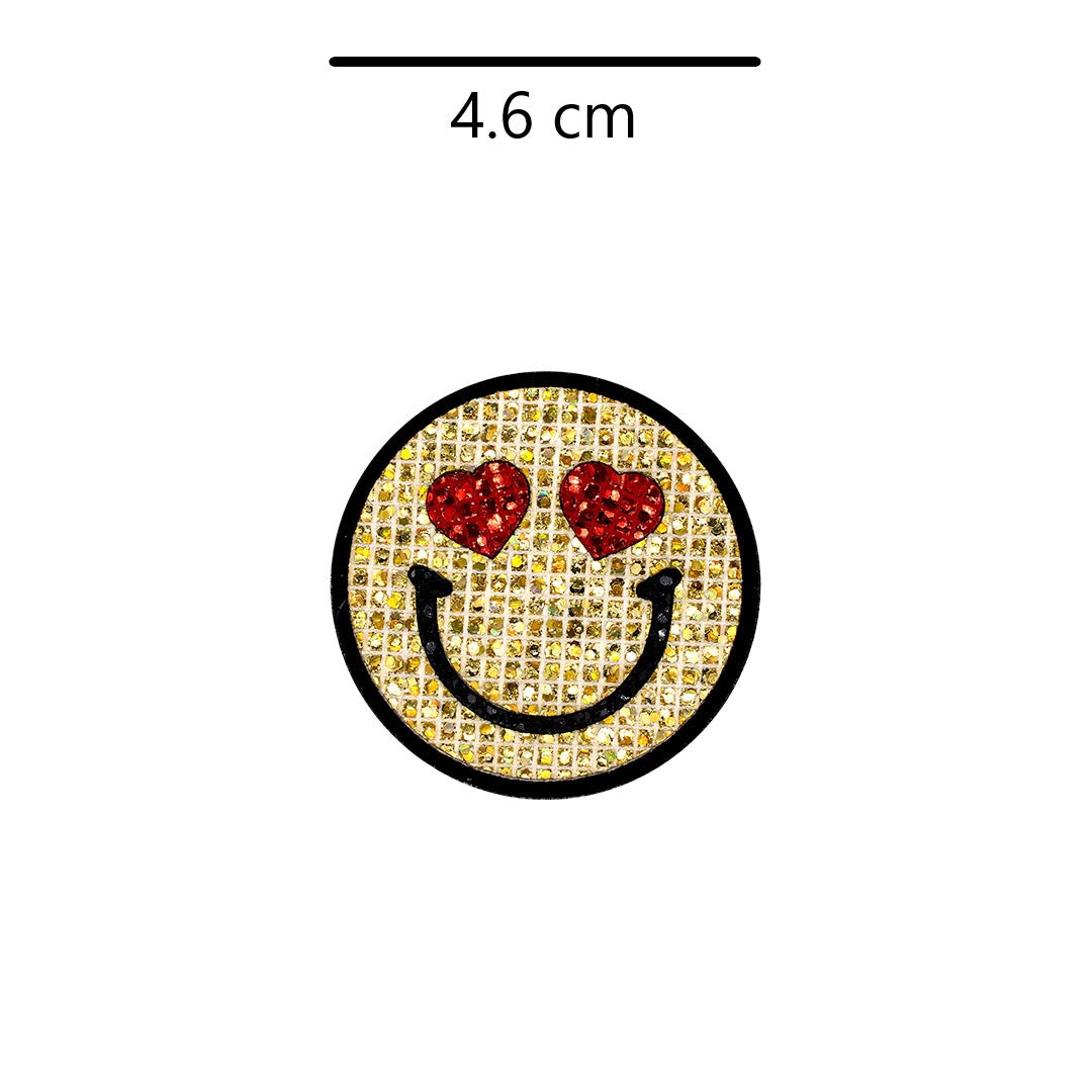 5 Unidades Parche Emoji Enamorado Microlentejuelas BY DELUXE Chile