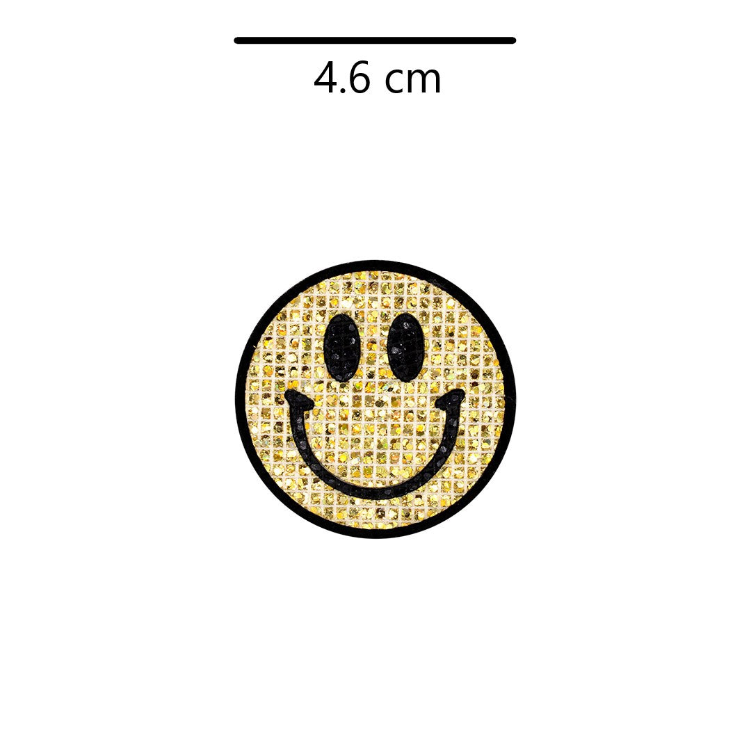 5 Unidades Parche Emoji Feliz Microlentejuelas BY DELUXE Chile
