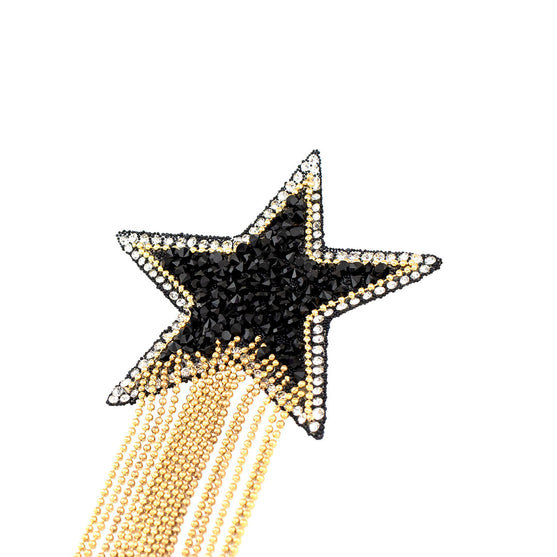 Decoración Estrella Pequeña Negra Brillantes Cadenas BY DELUXE Chile