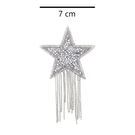 Decoración Estrella Pequeña Plateada Brillantes Cadenas BY DELUXE Chile