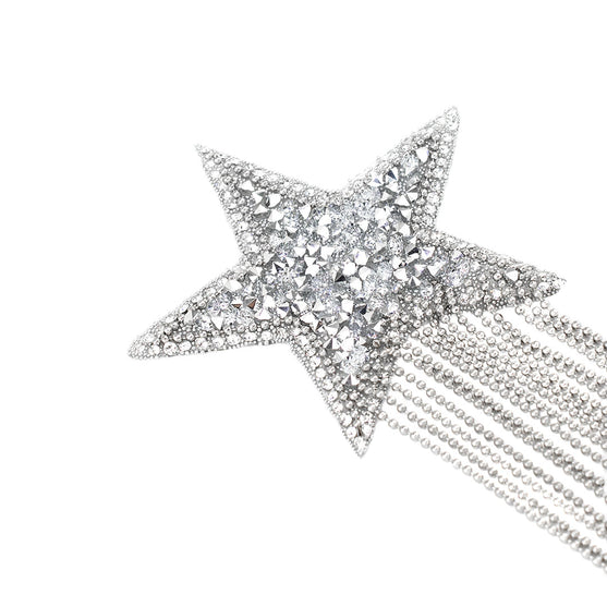 Decoración Estrella Pequeña Plateada Brillantes Cadenas BY DELUXE Chile