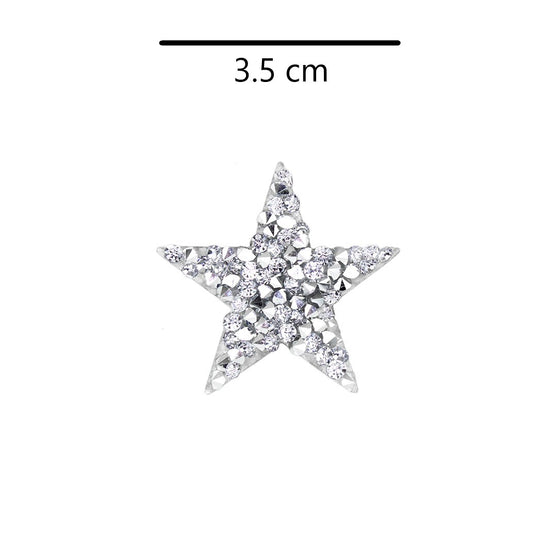 10 Unidades Estrella Sutil Plateada Cristales BY DELUXE Chile