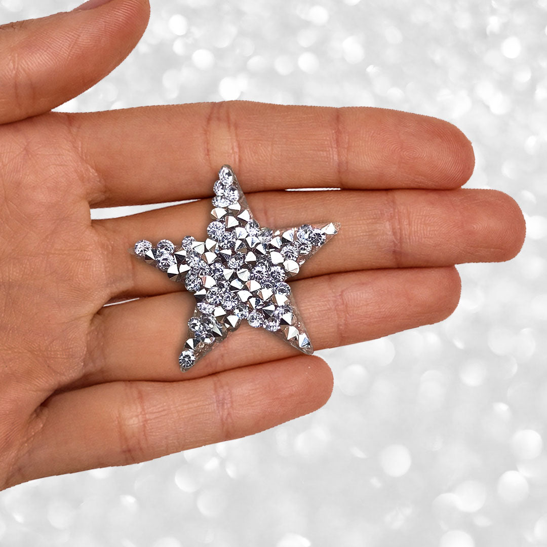 10 Unidades Estrella Sutil Plateada Cristales BY DELUXE Chile