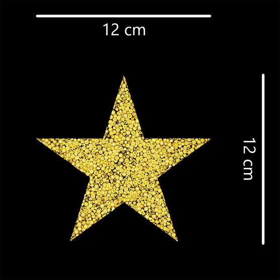 Decoración Estrella Dorada Mediana Cristales