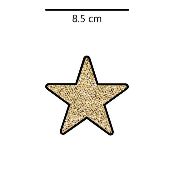 5 Unidades Parche Estrella Dorada Pequeña Microlentejuelas BY DELUXE Chile