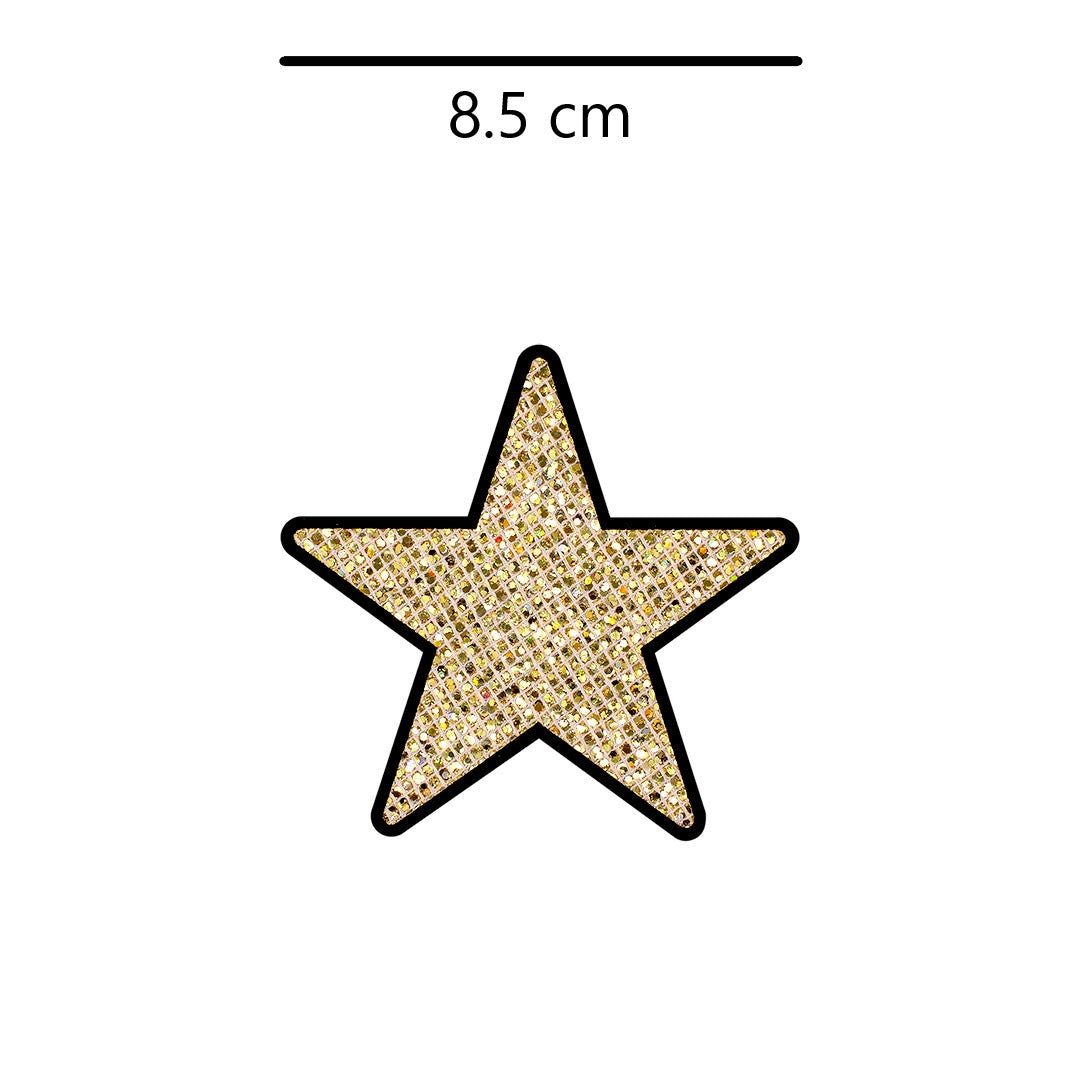 5 Unidades Parche Estrella Dorada Pequeña Microlentejuelas BY DELUXE Chile