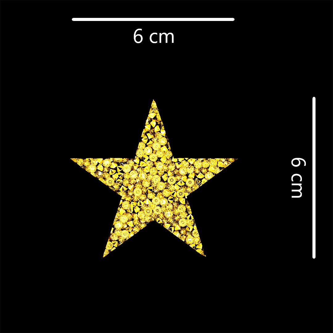 Decoración Estrella Dorada Pequeña Cristales