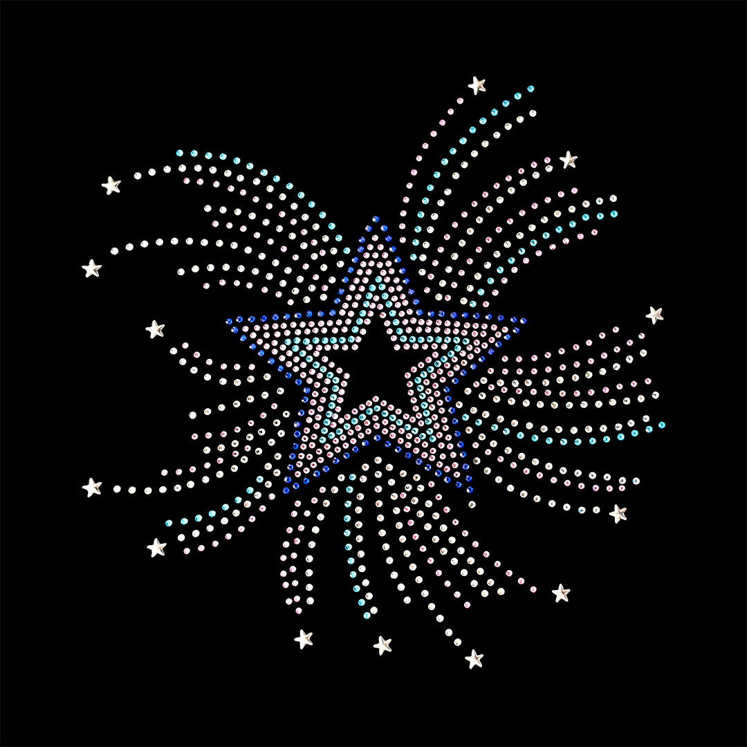 Aplique Estrella Fugaz Colores Strass BY DELUXE Chile