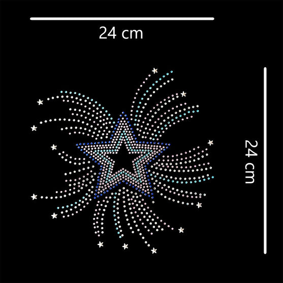 Aplique Estrella Fugaz Colores Strass BY DELUXE Chile