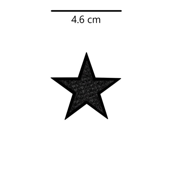 10 Unidades Parche Estrella Negra Microlentejuelas BY DELUXE Chile