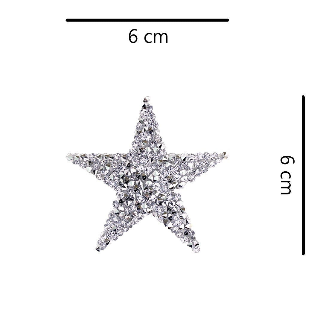 Decoración Estrella Plateada Pequeña Cristales BY DELUXE Chile