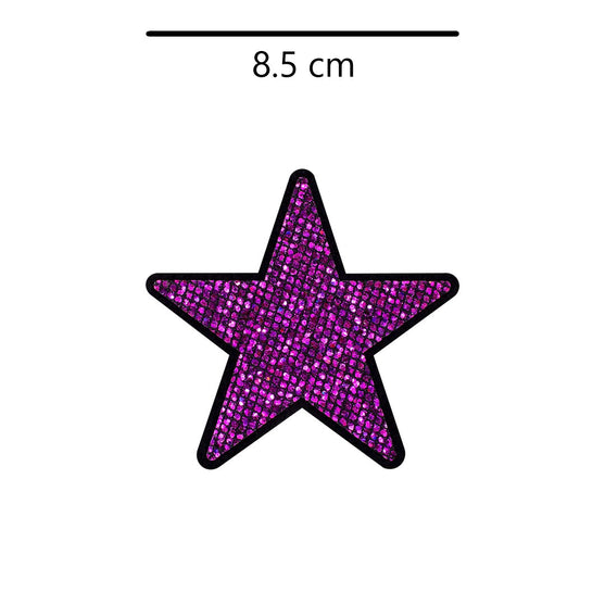5 Unidades Parche Estrella Púrpura Pequeña Microlentejuelas BY DELUXE Chile