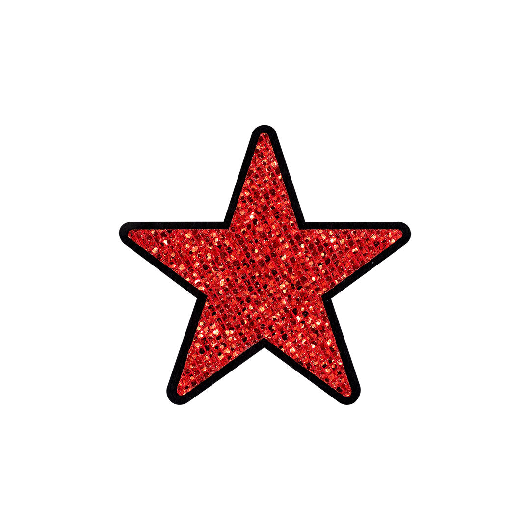 5 Unidades Parche Estrella Roja Pequeña Microlentejuelas BY DELUXE Chile