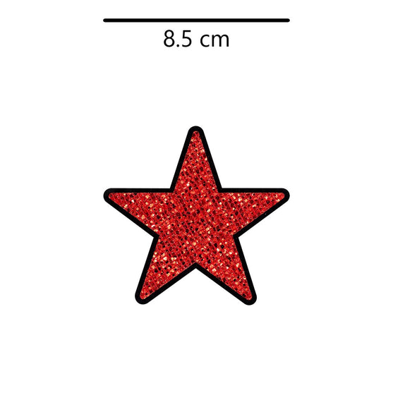 5 Unidades Parche Estrella Roja Pequeña Microlentejuelas BY DELUXE Chile