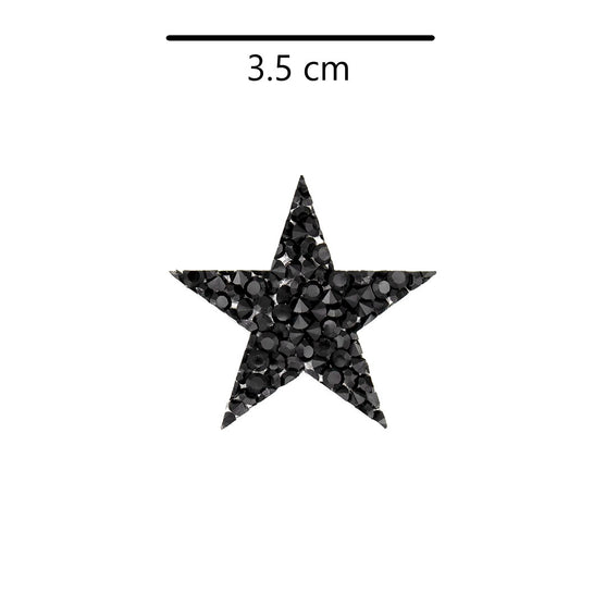 10 Unidades Estrella Sutil Negra Cristales BY DELUXE Chile
