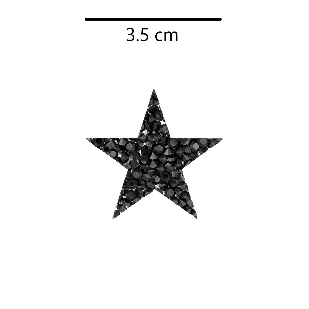 10 Unidades Estrella Sutil Negra Cristales BY DELUXE Chile