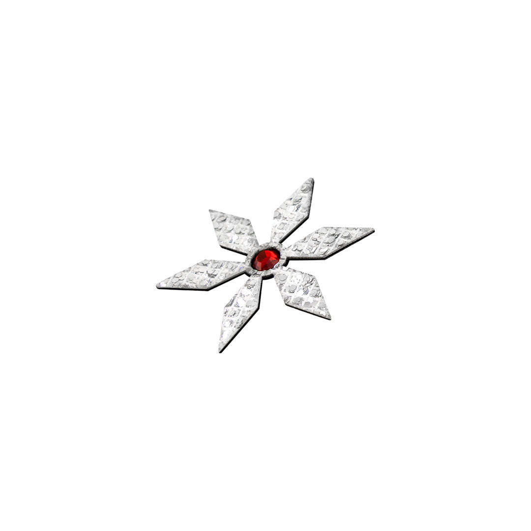 10 Unidades Decoración Flor Diamante Plateada Strass Rojo Microlentejuelas BY DELUXE Chile