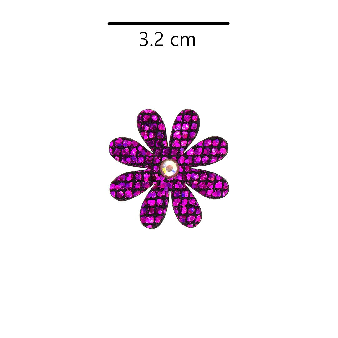 10 Unidades Decoración Flor Púrpura Strass Tornasol Microlentejuelas BY DELUXE Chile