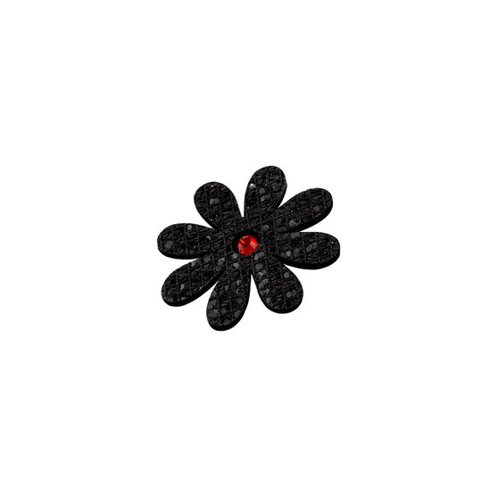 10 Unidades Decoración Flor Negra Strass Rojo Microlentejuelas BY DELUXE Chile