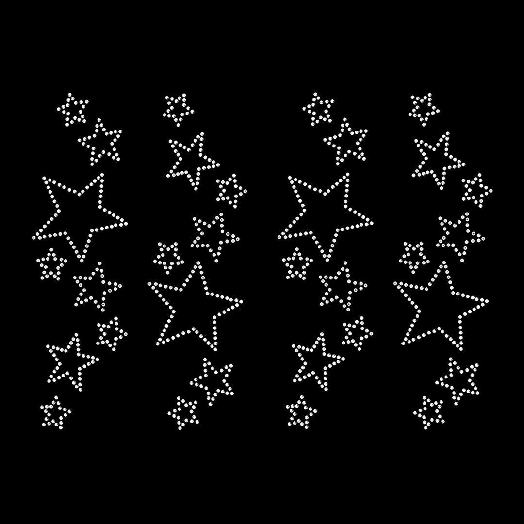 Plantilla 2 Unidades Aplique Juego de Estrellas Strass