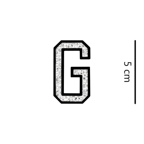 Parche Letra Abecedario Plateada Microlentejuelas BY DELUXE Chile