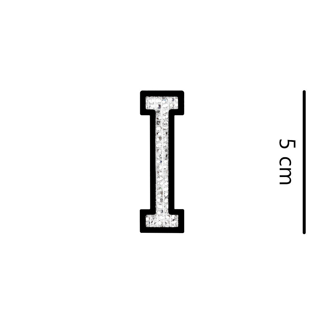 Parche Letra Abecedario Plateada Microlentejuelas BY DELUXE Chile