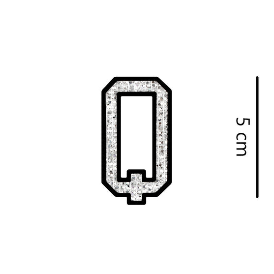 Parche Letra Abecedario Plateada Microlentejuelas BY DELUXE Chile